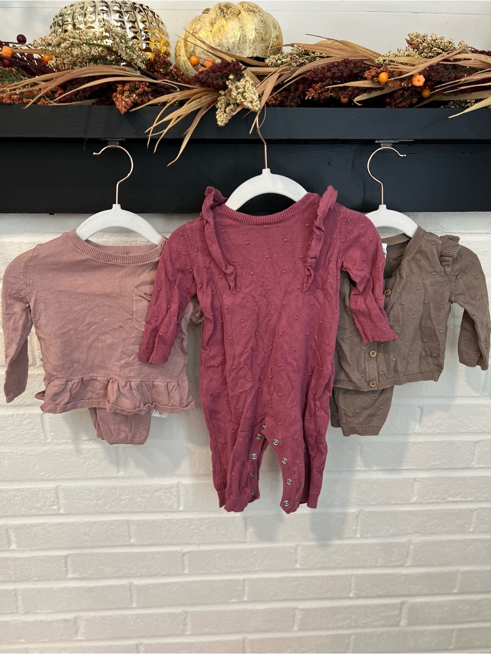 Carter's 3-Piece Set in Rose, Mauve, and Taupe